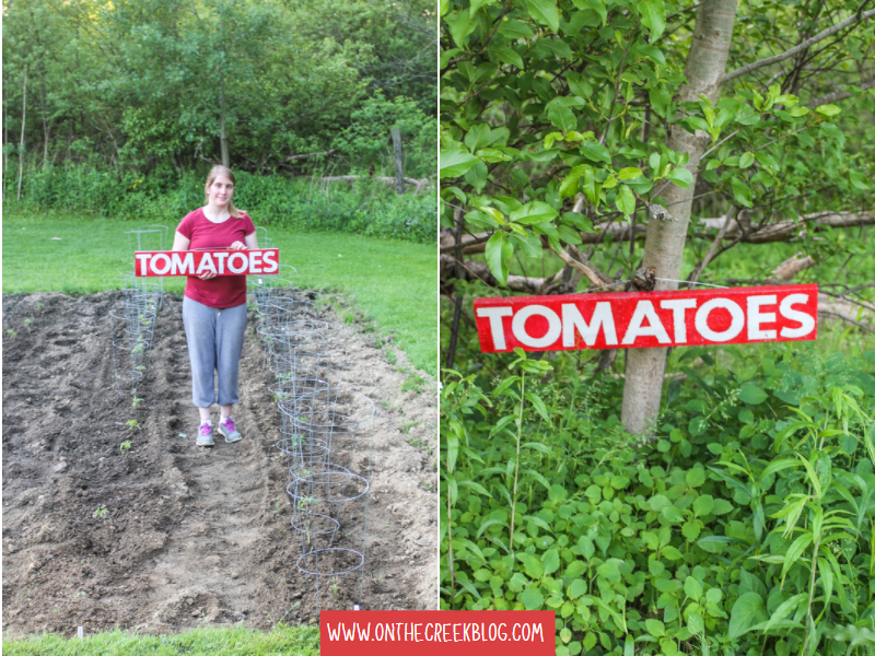 vintage inspired DIY tomatoes sign | On The Creek Blog // www.onthecreekblog.com