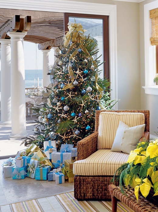 Christmas Trees with Starfish Ornaments