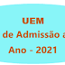 2021  Edital de UEM Admissão - Baixar em PDF  