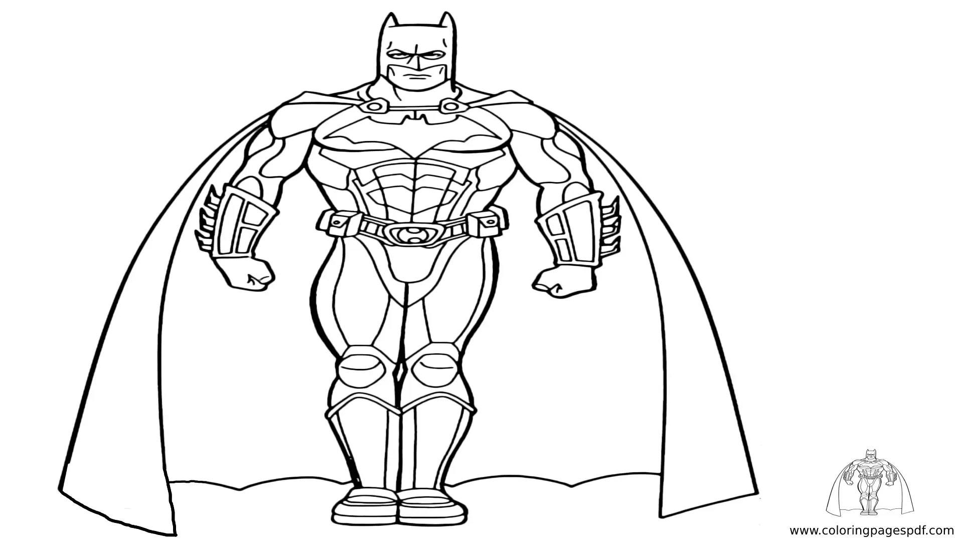 Coloring Pages Of Batman Standing