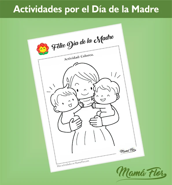 Dibujos para Colorear por Feliz Día Mamá