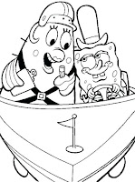 SpongeBob and Mrs. Puff coloring sheet