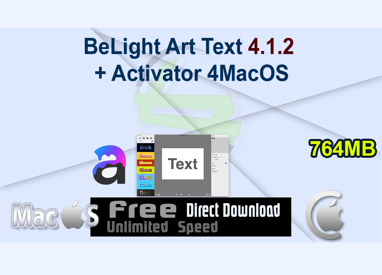 BeLight Art Text 4.1.2 + Activator 4MacOS