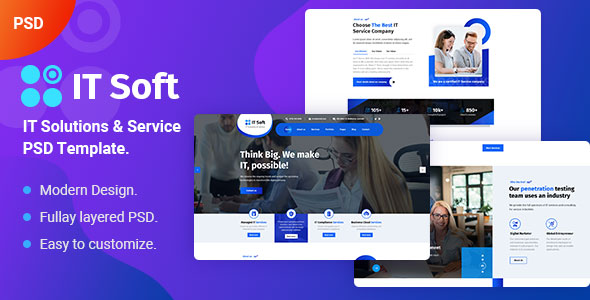 Best IT Solutions & Services PSD Template