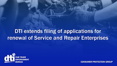 DTI Renewal of Service and Repair Enterprises