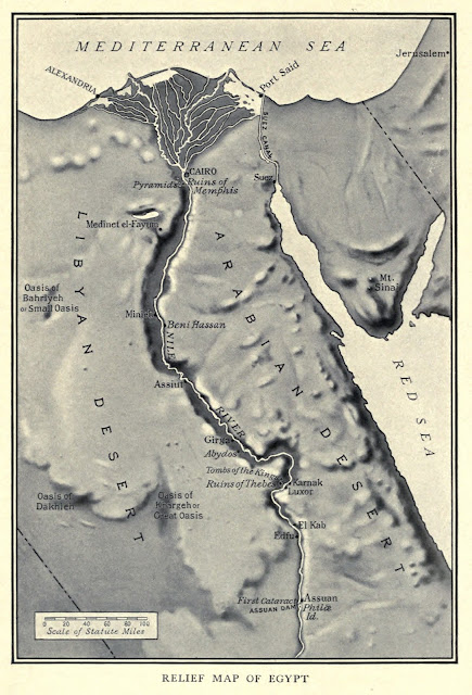 خريطة ارتفاعات مصر