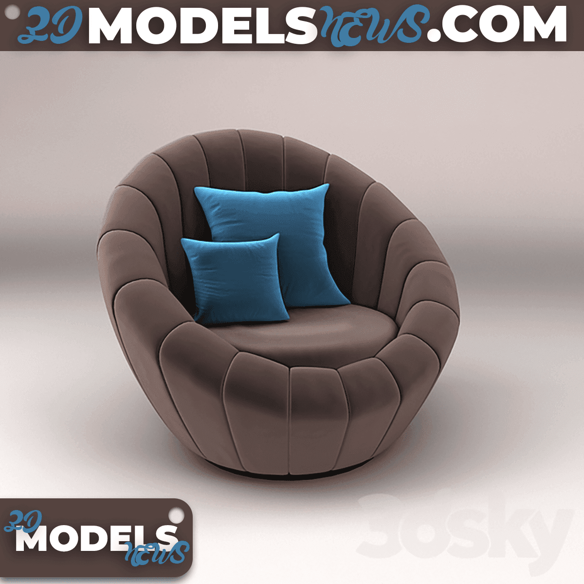 Rounded armchair model with coffee table 2