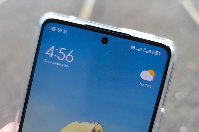 Tampilan 5G pada layar Xiaomi 11 T Pro