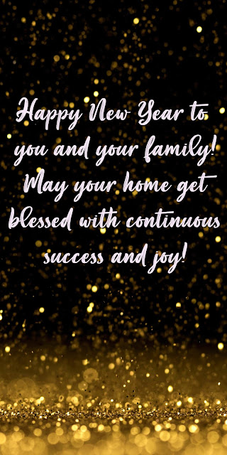 Wishes for a happy new year to friends over the phone