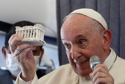 Pope and false teeth