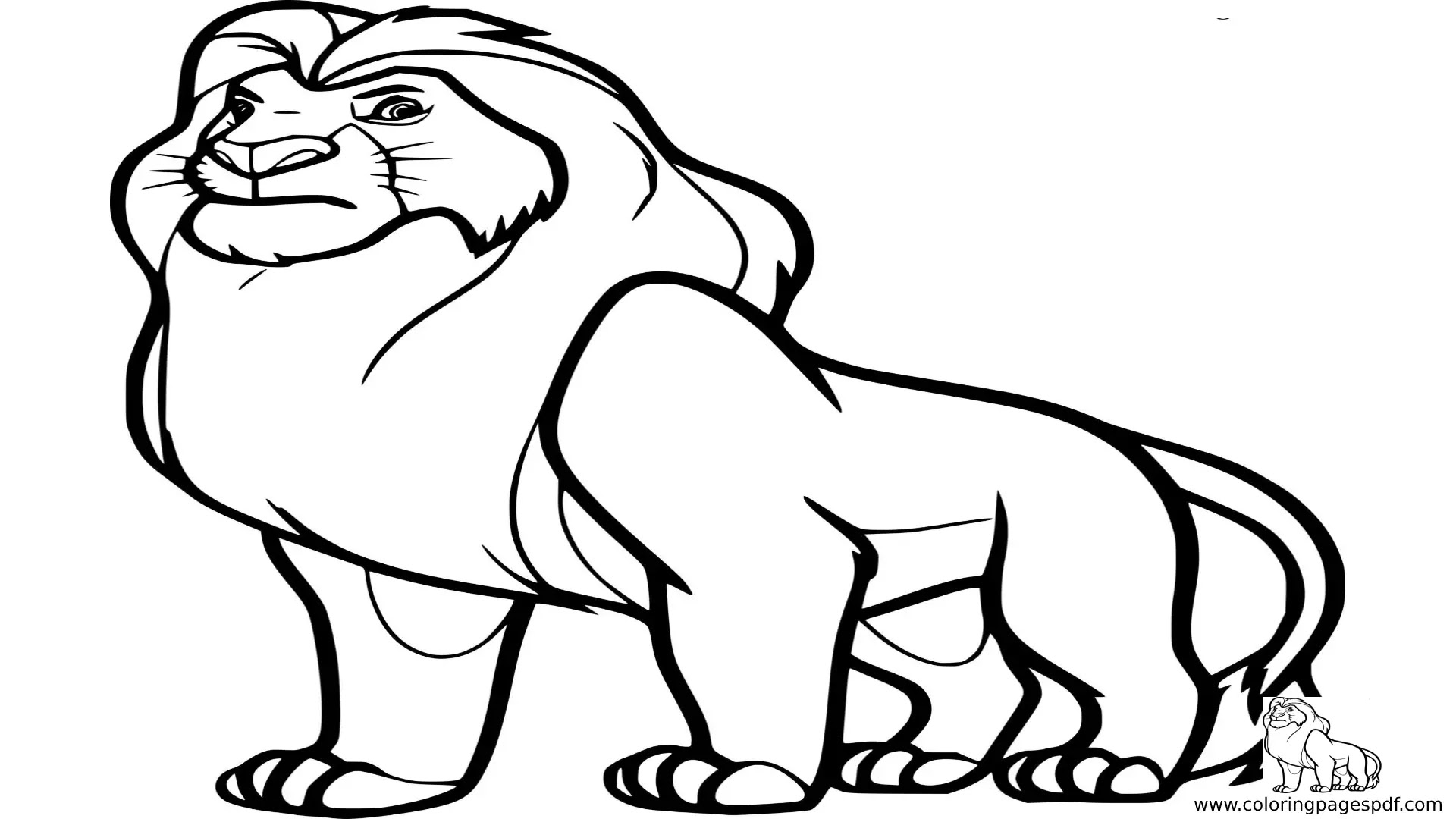Coloring Pages Of Serious Simba