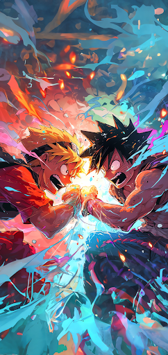 ANIME WALLPAPER - NARUTO FIGHTS GOKU