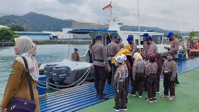 Ditpolairud Polda Banten bersama Anak-anak TK lakukan Kegiatan Belajar Sambil Bermain