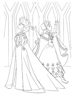 Frozen coloring page