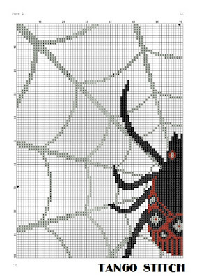 Spider web ornament easy cross stitch hand embroidery