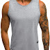 Men's Athletic Tank Tops Summer Sleeveless Tee Tops Casual Solid Slim Fit Sleeveless T-Shirt Fashion Personality Vest