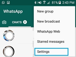 موقع تخزين صور ملف تعريف WhatsApp