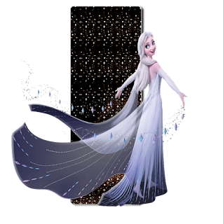 Abecedario con Elsa de Frozen con Vestido de Noche.