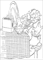 Donald Duck coloring page for kids