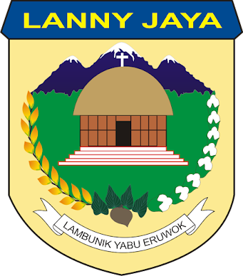 Logo / Lambang Kabupaten Lanny Jaya - Latar (Background) Putih & Transparent (PNG)