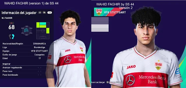 Wahid Faghir Face For eFootball PES 2021