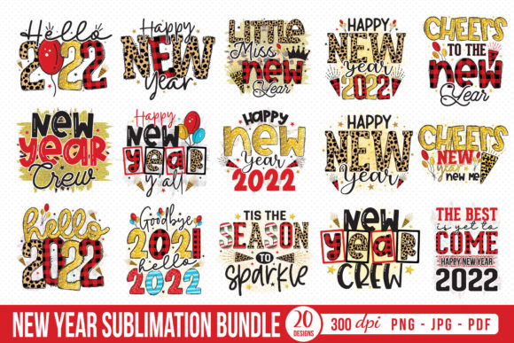 Download New Year Sublimation Bundle