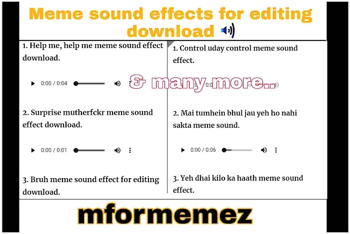 meme sound effects for editing download