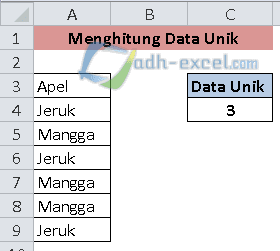 Menghitung data unik