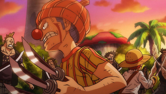 Spoiler Manga One Piece Chapter 1053 shanks dan buggy bertarung dengan kru whitebeard