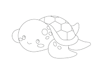 Cute turtle coloring page