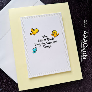 AAA Card ideas, clean and simple card, CAS card, Spring cardmaking ideas, How to use small images on cards, Quillish
