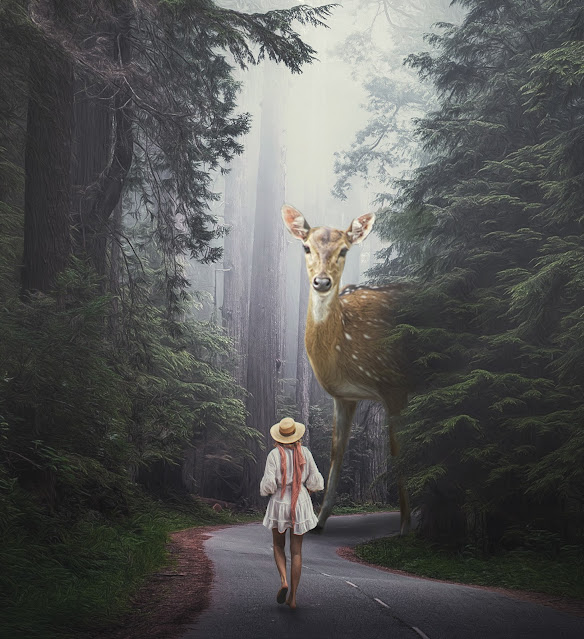 My Big Deer Photo Manipulation Photoshop Tutorial