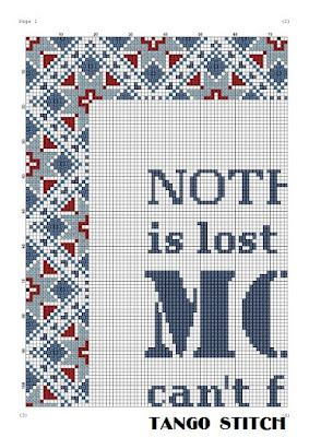 Nothing is lost funny sarcastic quote cross stitch pattern