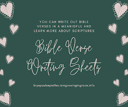 Bible Verse Writing Sheets