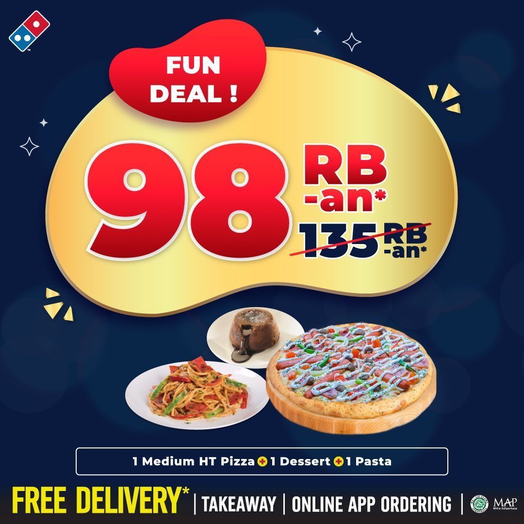 Domino's Pizza Promo Paket Fun Deal harga cuma Rp.98RB-an