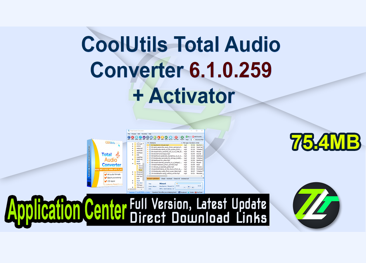 CoolUtils Total Audio Converter 6.1.0.259 + Activator