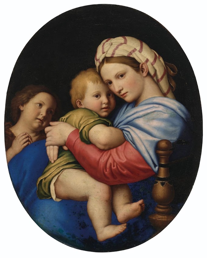 Джованни Баттиста Сальви  -  Мадонна с младенцем и Иоанном Крестителем