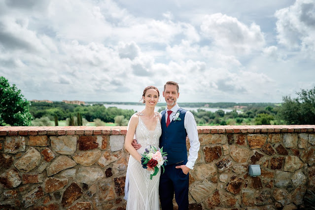 bride and groom at bella collina