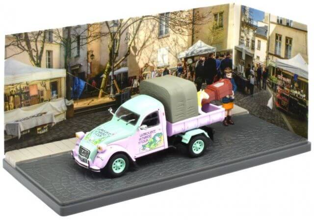 citroen 2cv aks400 version pick up 1:43 la brocante de marieke et colin, les petits utilitaires des artisans et des commerçants