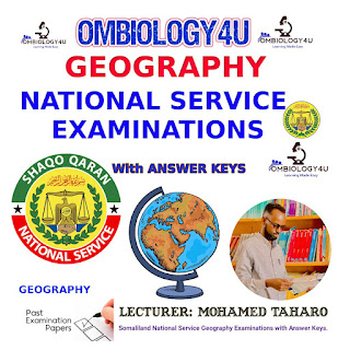 Somaliland National Service Examinations, Imtixaanada Shaqo Qaran Geography