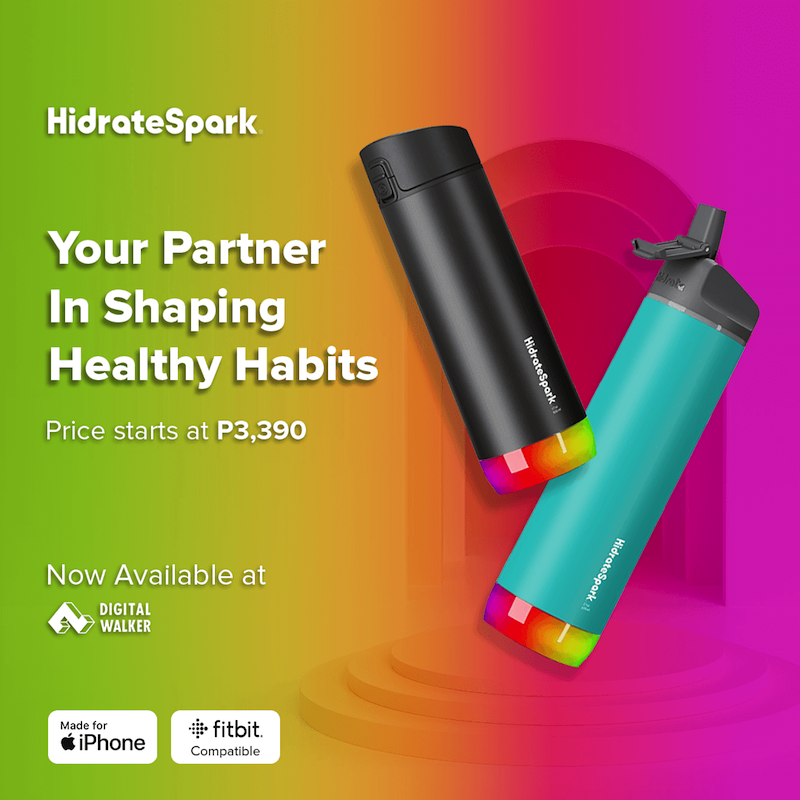 HidrateSpark PRO tracks water consumption & glows when it's time to drink available at Digital Walker, starts at PHP 3,390