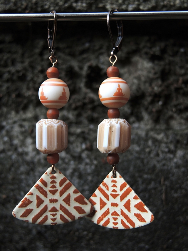 DIY oorbellen/earrings "Sahara"