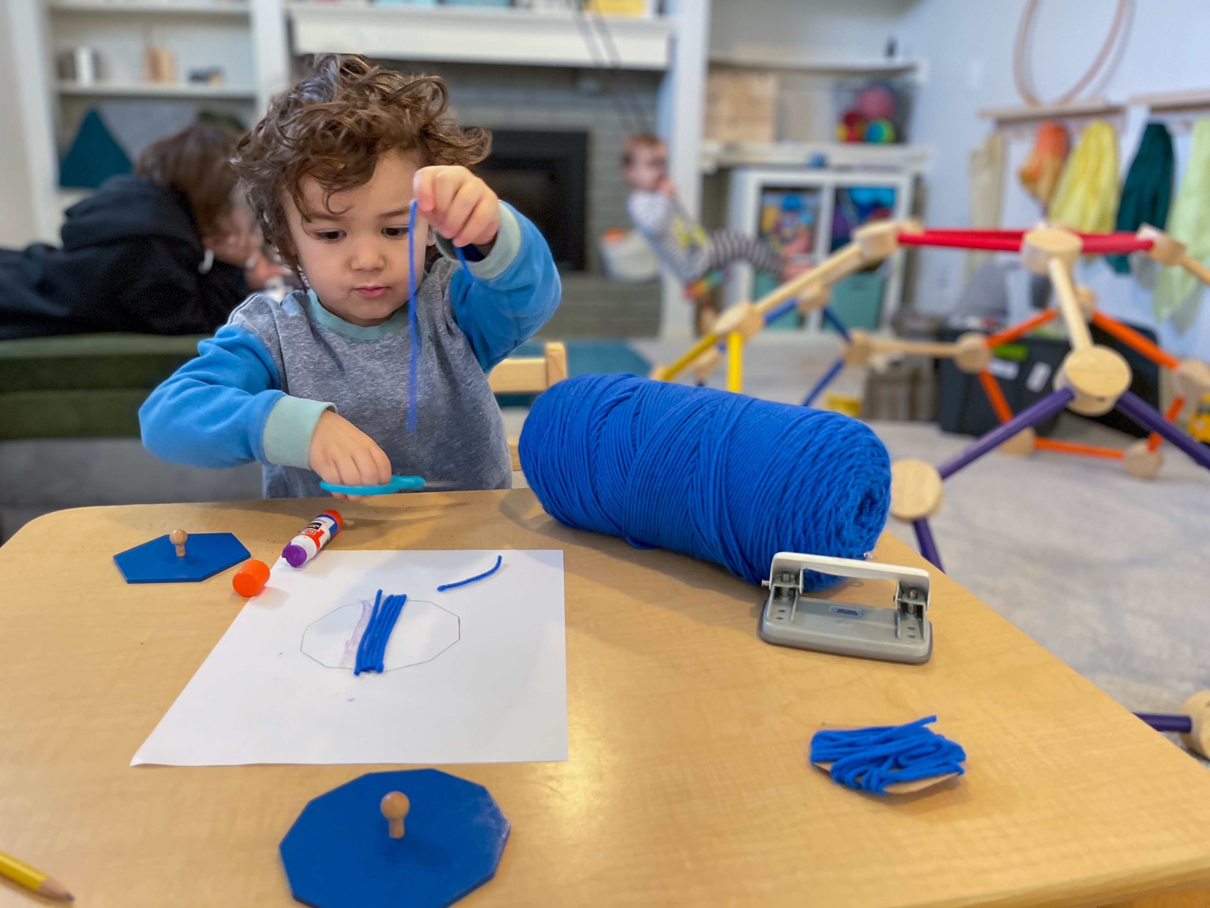 Montessori at Home - Yarn Shapes Activity