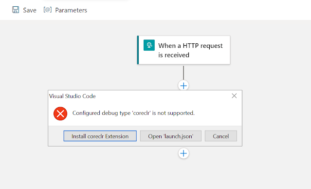 Configured debug type coreclr is not supported