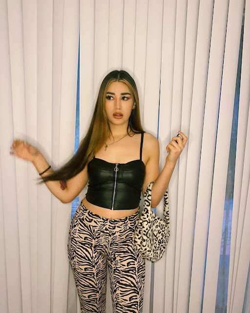 Barbara Navarro – Most Beautiful Transgender in Leather Bustier Top and Zebra Print Trousers