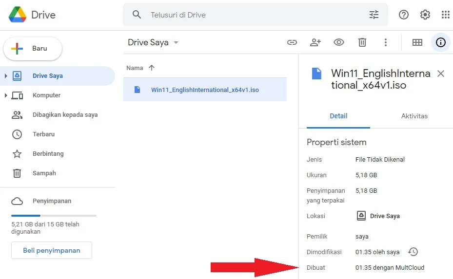 Dibuat dengan MultCloud