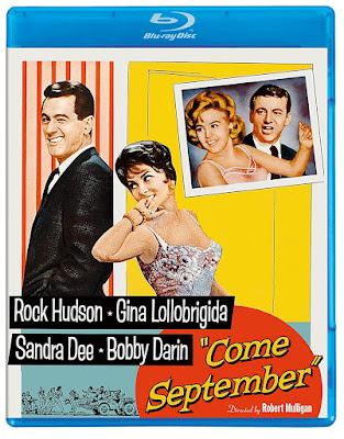 The romantic comedy Come September starring Rock Hudson, Gina Lollobrigida, Sandra Dee and Bobby Darin has been released on DVD and Blu-ray