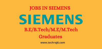 Siemens is Hiring for Software Engineer/Developer: B.E/B.Tech/ME/M.Tech