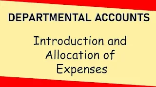 Departmental accounting