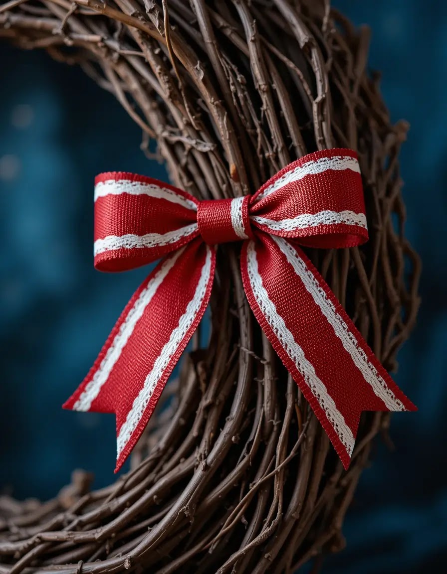 2. DIY American Flag Wreath